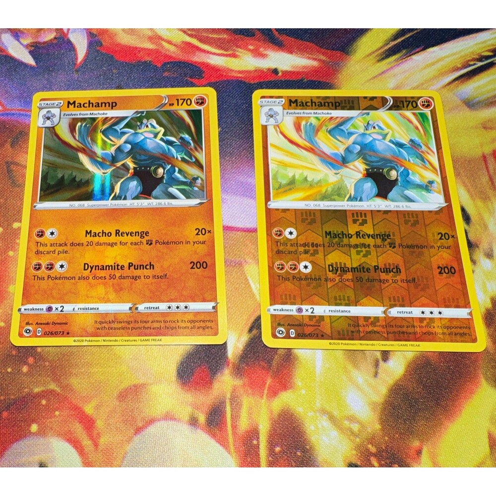 Machamp 26/073 Champion’s Path Holo + Reverse Holo Rare NM Pokemon Card Lot